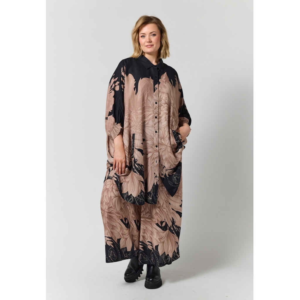 Gozzip Woman GGerda Oversize shirt Tunic Oversize shirt tunic Black with sand board