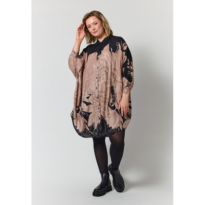 Gozzip Woman GGerda Oversize shirt Tunic Oversize shirt tunic Black with sand board
