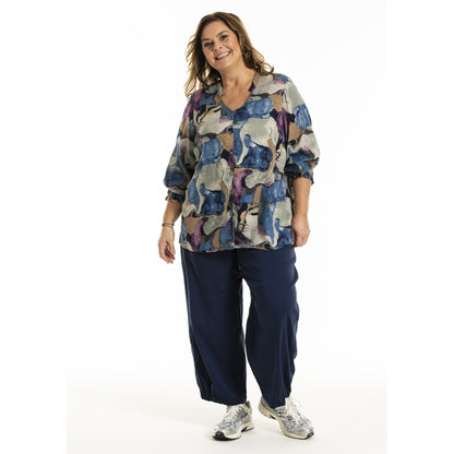 Gozzip Woman GGhita Blouse Blouse Blue print