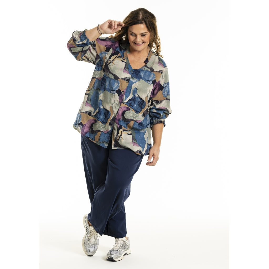 Gozzip Woman GGhita Blouse Blouse Blue print