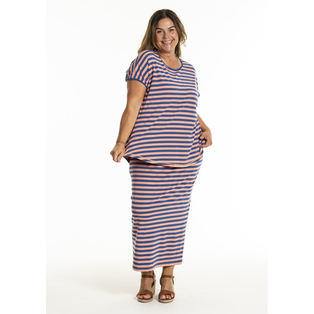 Gozzip Woman GGitte T-shirt T-Shirt Coral/Blue