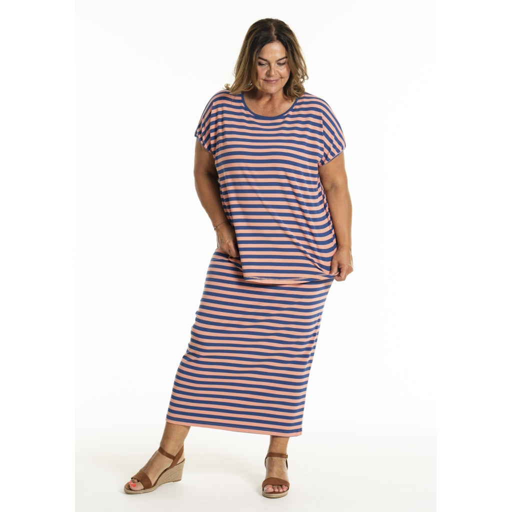 Gozzip Woman GGitte T-shirt T-Shirt Coral/Blue