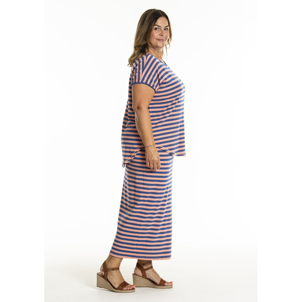 Gozzip Woman GGitte T-shirt T-Shirt Coral/Blue