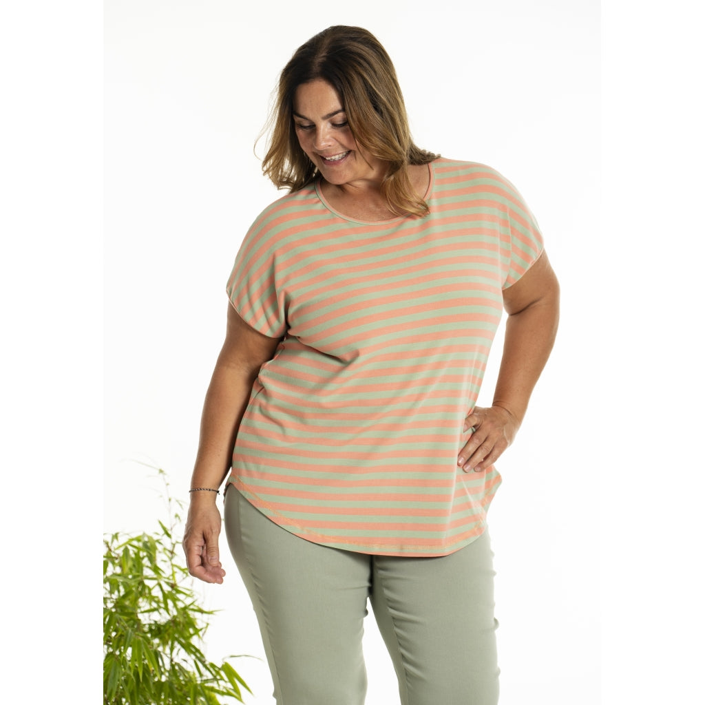 Gozzip Woman GGitte T-shirt T-Shirt Coral/Green