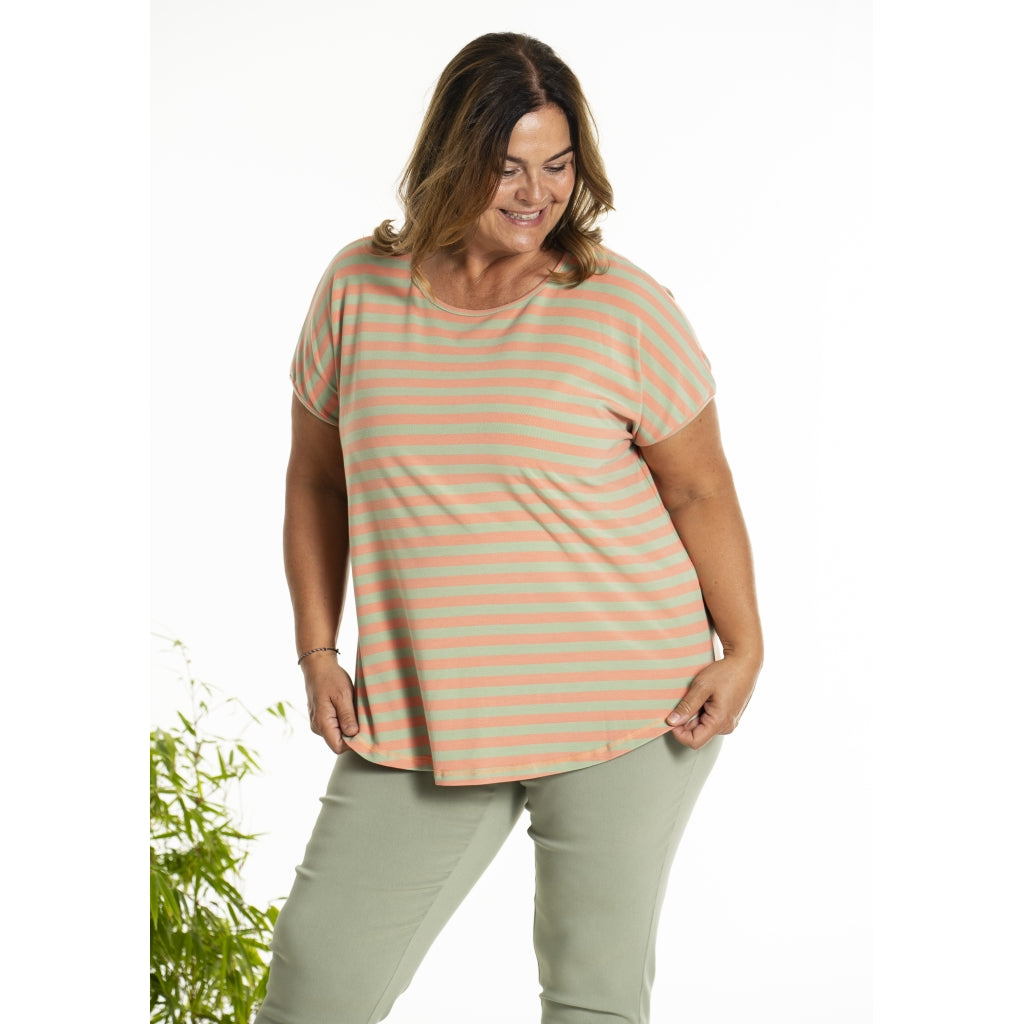 Gozzip Woman GGitte T-shirt T-Shirt Coral/Green