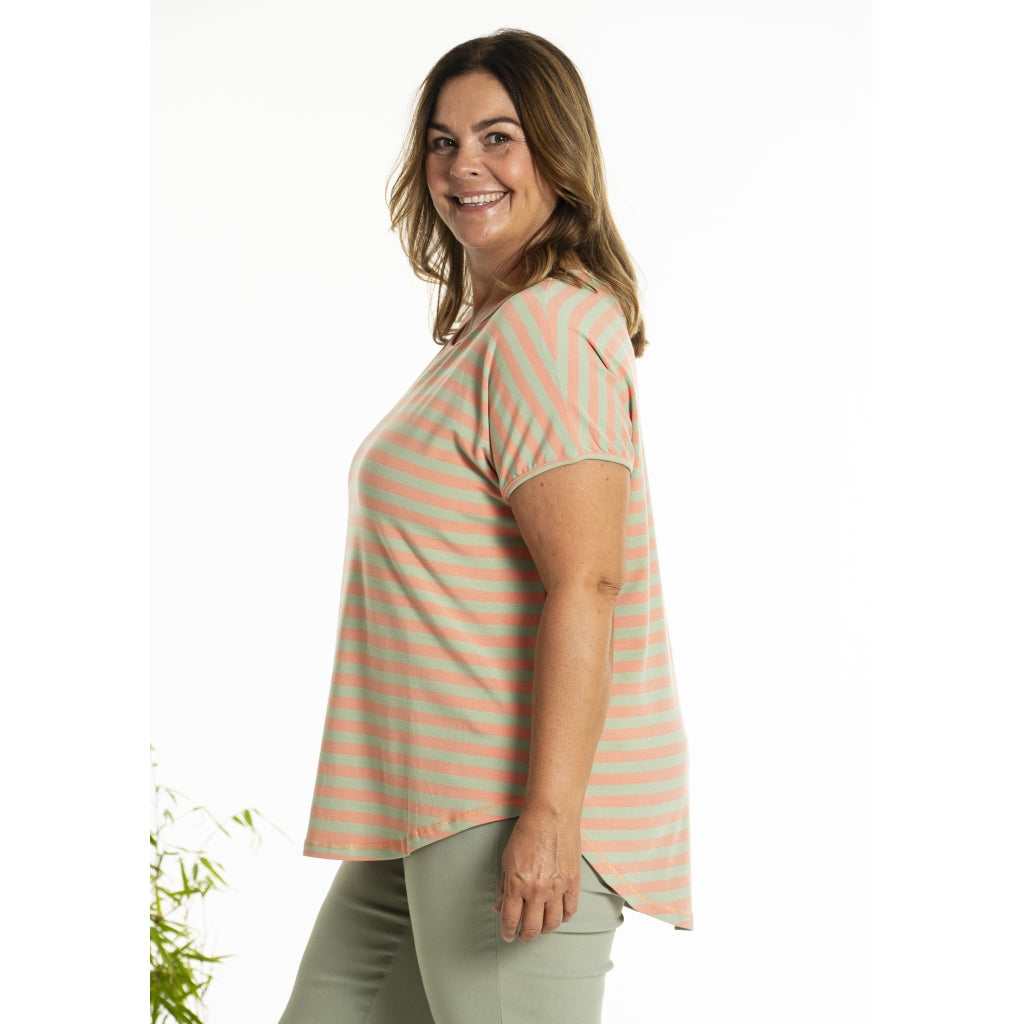 Gozzip Woman GGitte T-shirt T-Shirt Coral/Green