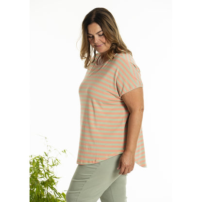 Gozzip Woman GGitte T-shirt T-Shirt Coral/Green