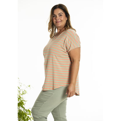 Gozzip Woman GGitte T-shirt T-Shirt Coral/Green