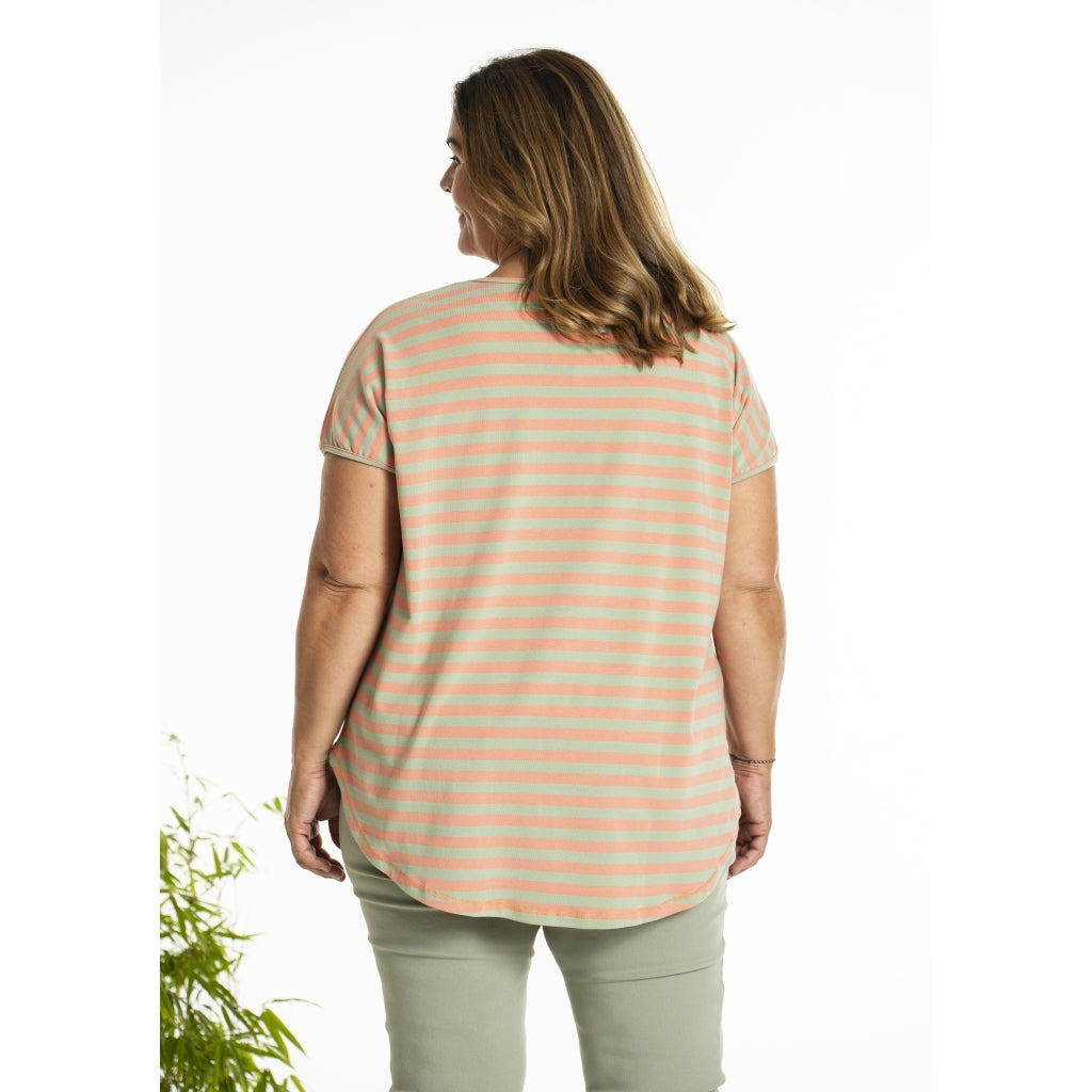 Gozzip Woman GGitte T-shirt T-Shirt Coral/Green