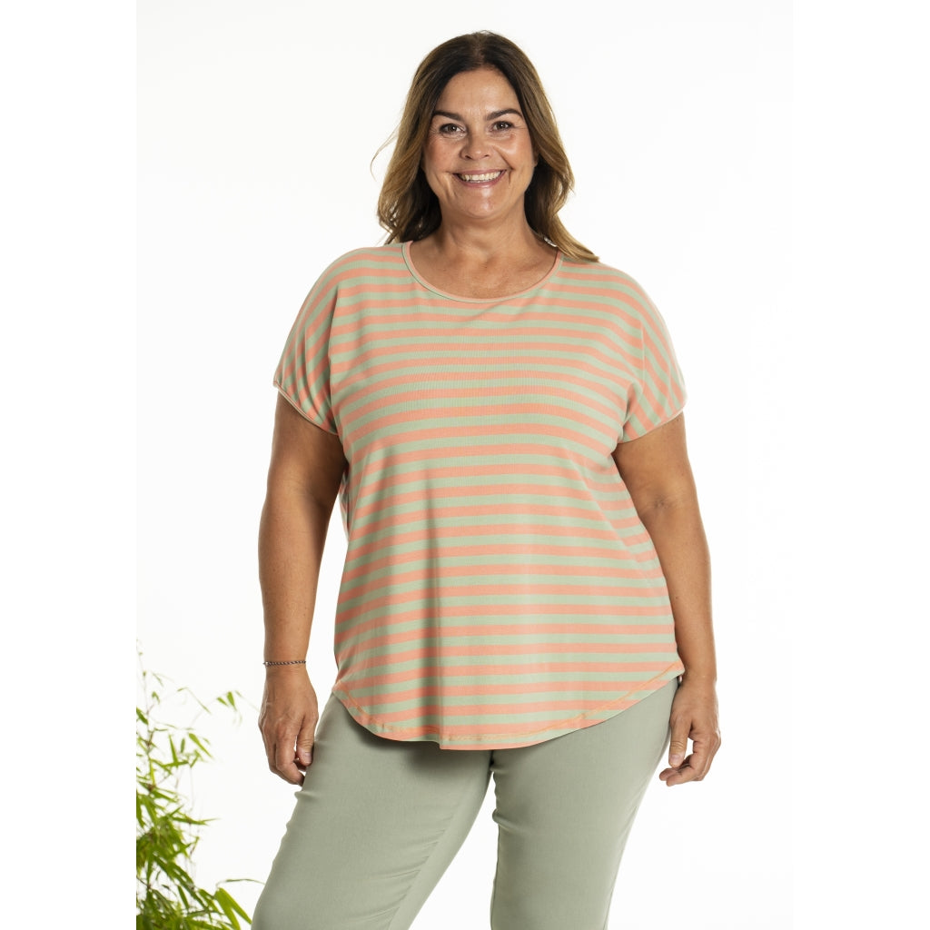 Gozzip Woman GGitte T-shirt T-Shirt Coral/Green