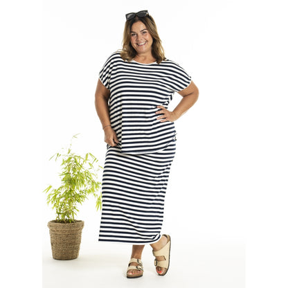 Gozzip Woman GGitte T-shirt T-Shirt Offwhite/Navy