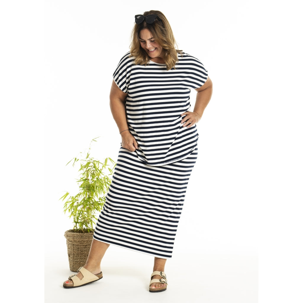 Gozzip Woman GGitte T-shirt T-Shirt Offwhite/Navy