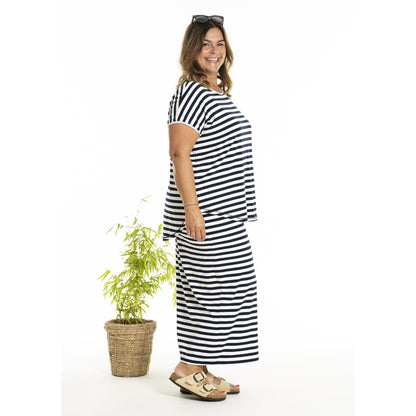 Gozzip Woman GGitte T-shirt T-Shirt Offwhite/Navy