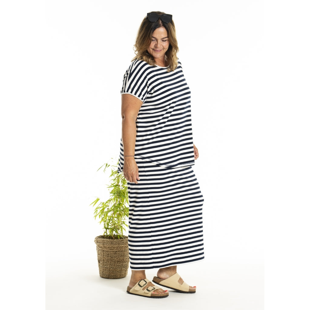 Gozzip Woman GGitte T-shirt T-Shirt Offwhite/Navy