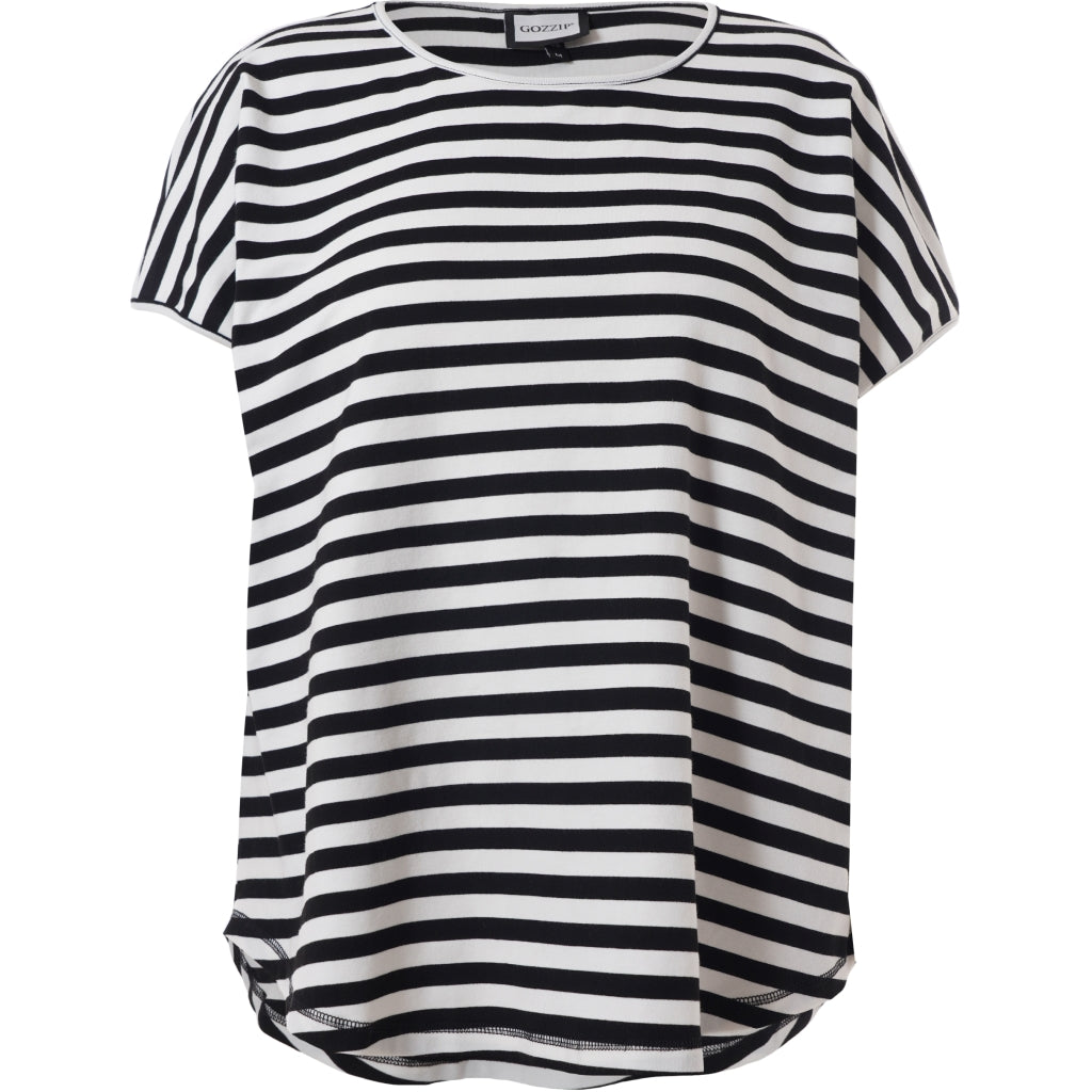 Gozzip Woman GGitte T-shirt T-Shirt Offwhite/black