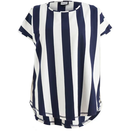 Gozzip Woman GGitte T-shirt striped T-Shirt White/Navy stripe