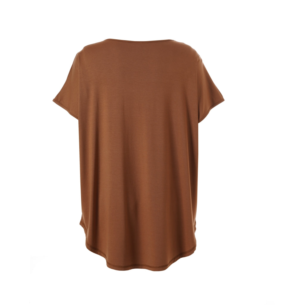 Gozzip Woman GGitte T-shirt with print T-Shirt Cognac