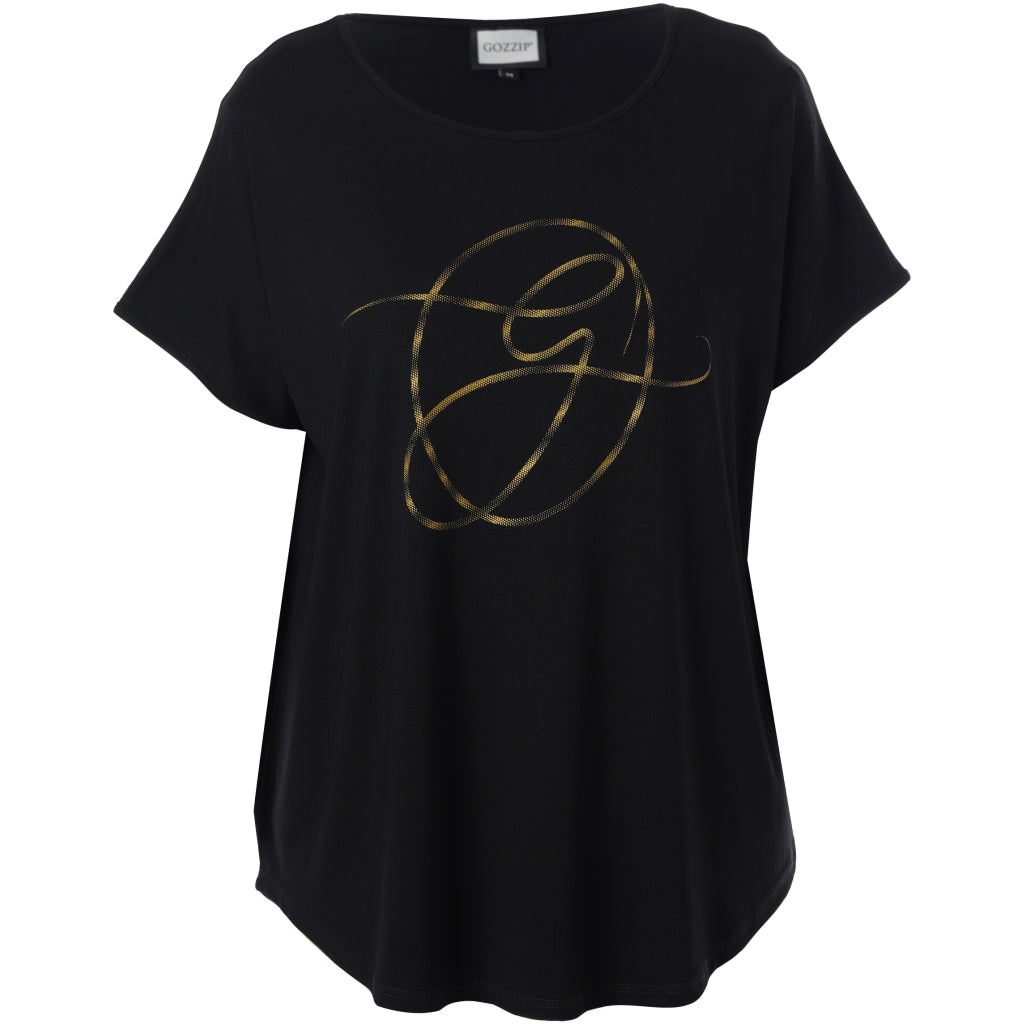 Gozzip Woman GGitte T-shirt with print T-Shirt Black