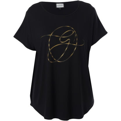 Gozzip Woman GGitte T-shirt with print T-Shirt Black