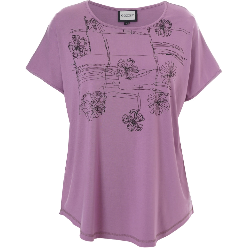 Gozzip Woman GGitte T-shirt with print T-Shirt Orchid