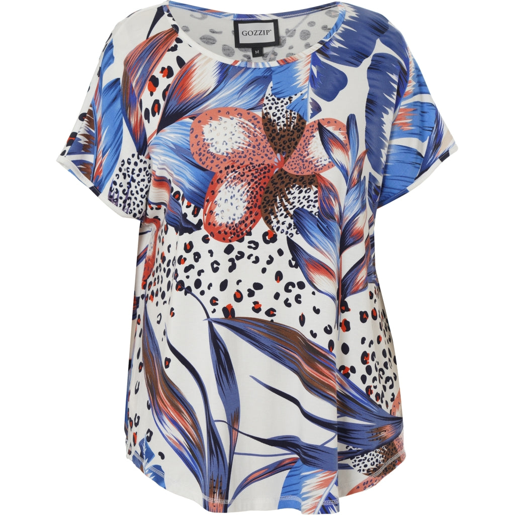 Gozzip Woman GGitte T-shirt with print T-Shirt Blue print