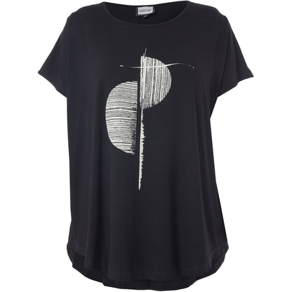 Gozzip Woman GGitte T-shirt with print T-Shirt Black
