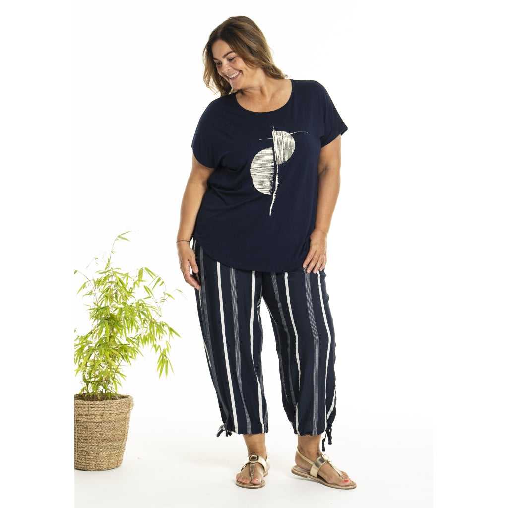 Gozzip Woman GGitte T-shirt with print T-Shirt Navy