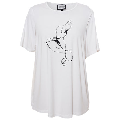 Gozzip Woman GGitte T-shirt with print T-Shirt White