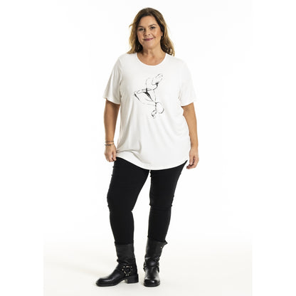 Gozzip Woman GGitte T-shirt with print T-Shirt White