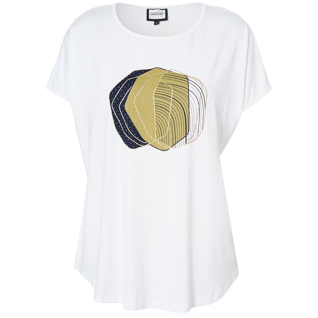 Gozzip Woman GGitte T-shirt with print T-Shirt White