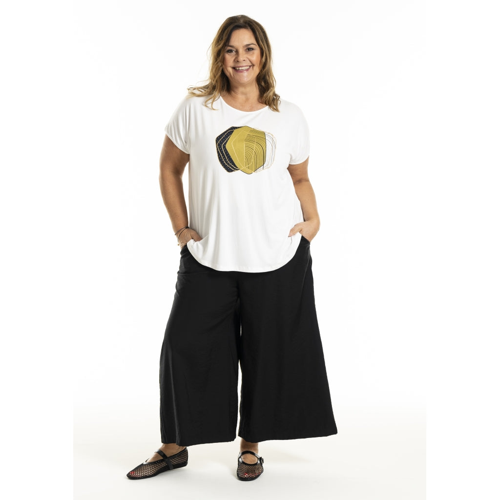 Gozzip Woman GGitte T-shirt with print T-Shirt White