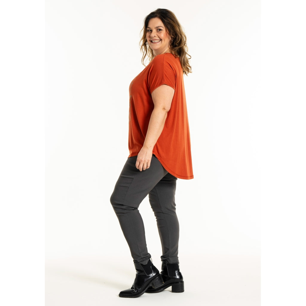 Gozzip Woman GGitte T-shirt with print T-Shirt Pumpkin