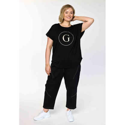 Gozzip Woman GGitte T-shirt with print T-Shirt Black