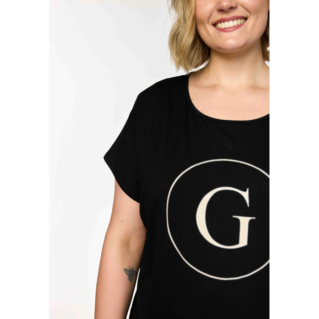 Gozzip Woman GGitte T-shirt with print T-Shirt Black
