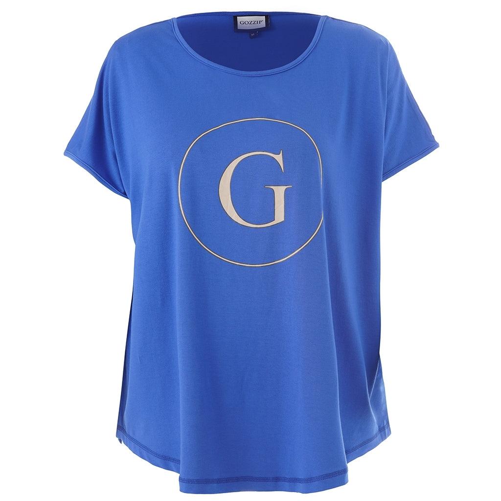 Gozzip Woman GGitte T-shirt with print T-Shirt Blue