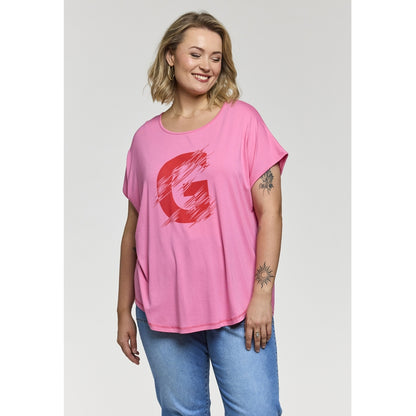 Gozzip Woman GGitte T-shirt with print T-Shirt Pink