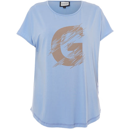 Gozzip Woman GGitte T-shirt with print T-Shirt light Blue
