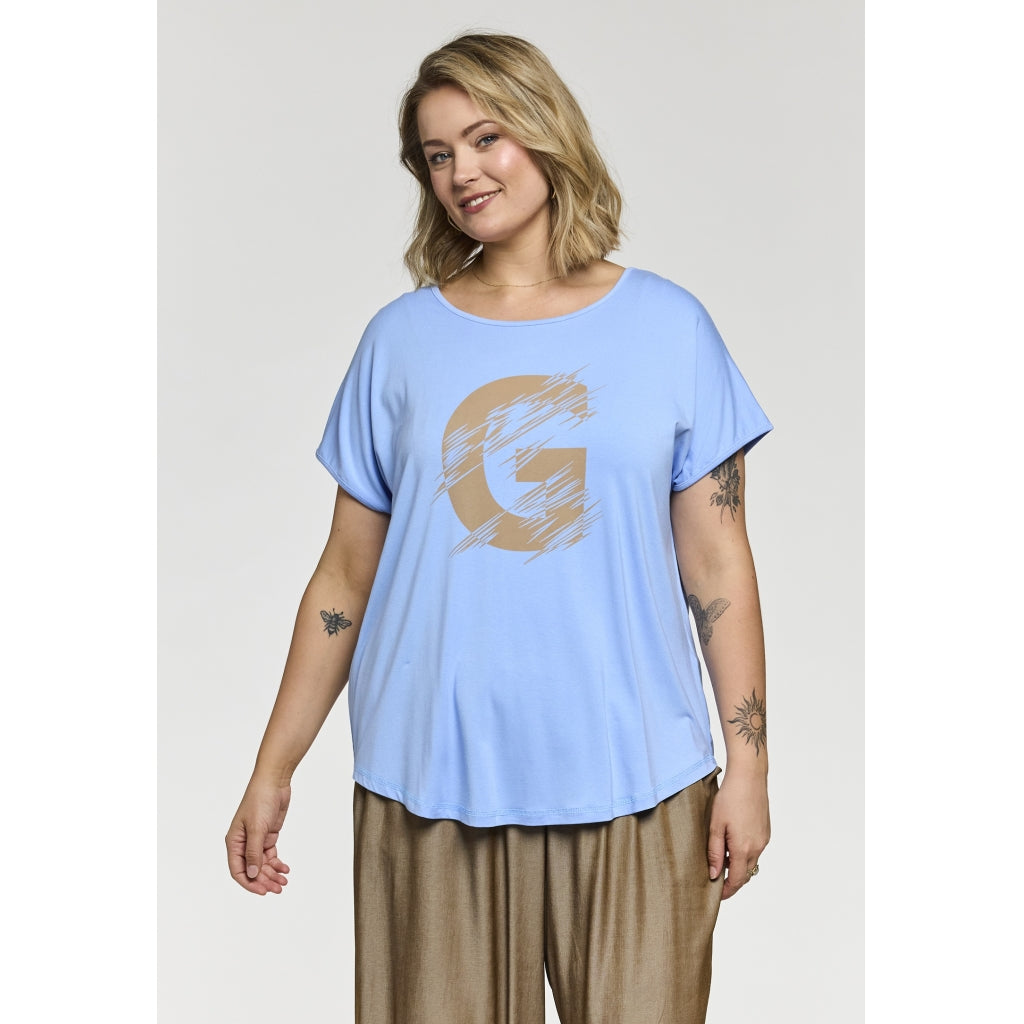 Gozzip Woman GGitte T-shirt with print T-Shirt light Blue