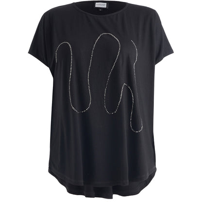 Gozzip Woman GGitte T-shirt with print T-Shirt Black