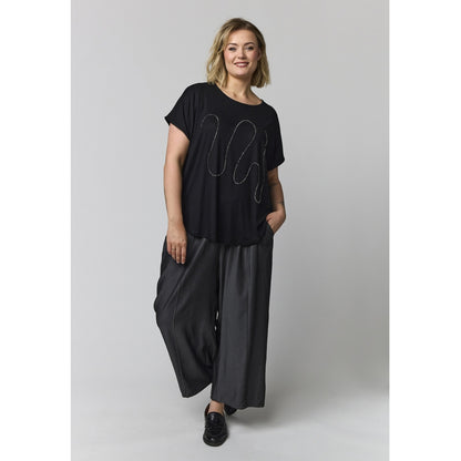 Gozzip Woman GGitte T-shirt with print T-Shirt Black