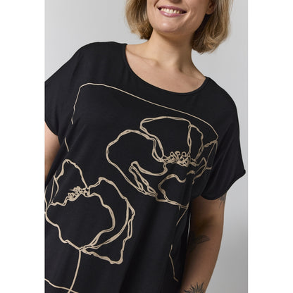 Gozzip Woman GGitte T-shirt with print T-Shirt Black