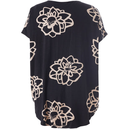 Gozzip Woman GGitte T-shirt with print T-Shirt Black with sand