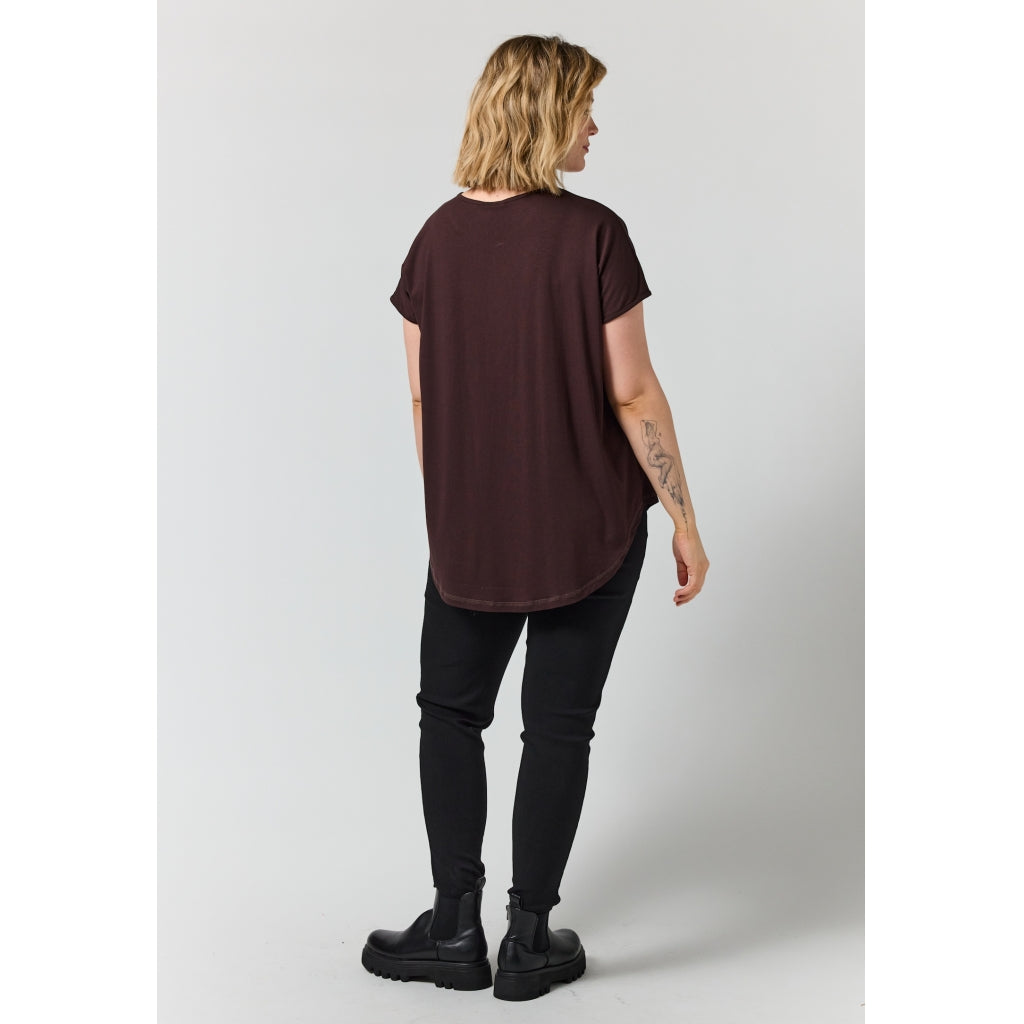 Gozzip Woman GGitte T-shirt with print T-Shirt Brown