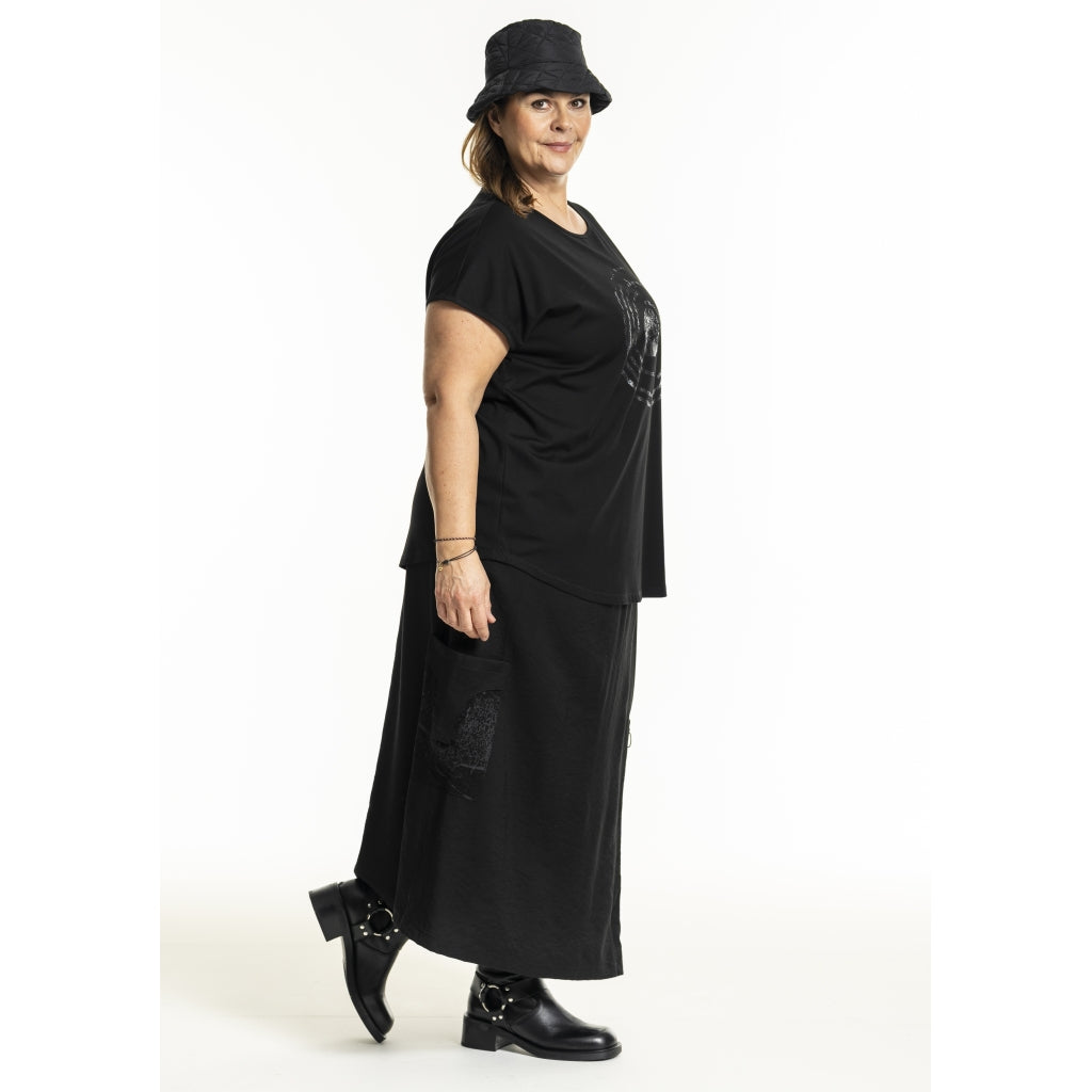 Gozzip Woman GHensia T-Shirt w print T-Shirt Black