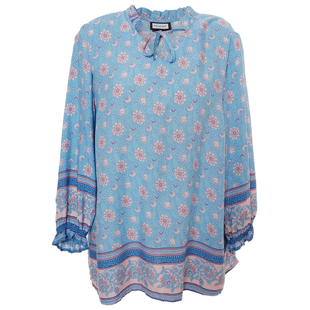 Gozzip Woman GIma Blouse Blouse Blue-Rose