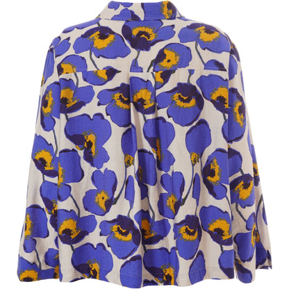 Gozzip Woman GInie Shirt jacket Shirt Jacket Blue print