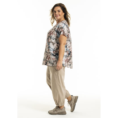 Gozzip Woman GJean Blouse Blouse Green-rose print