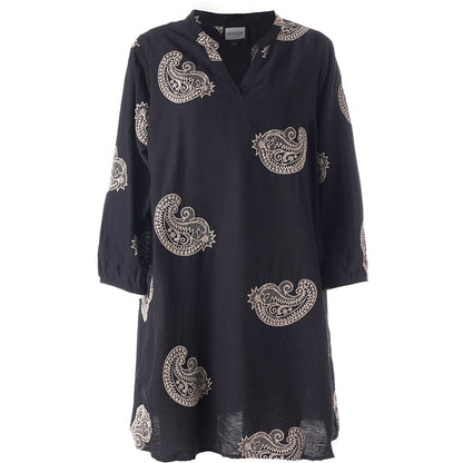 Gozzip Woman GJeana Tunic Tunic Black with sand embroidery
