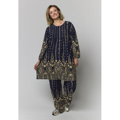 Gozzip Woman GJohanne Shirt Tunic Shirt Tunic Blue board print