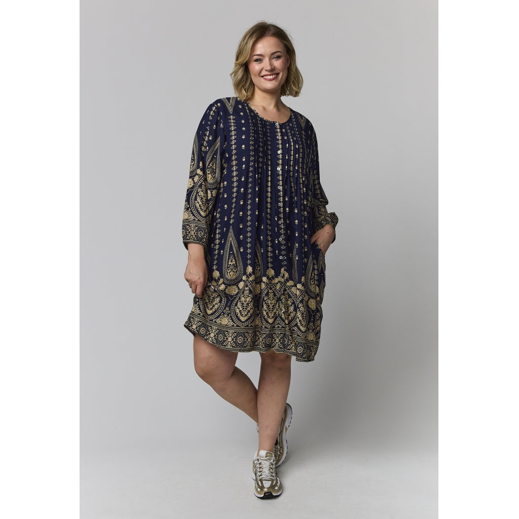 Gozzip Woman GJohanne Shirt Tunic Shirt Tunic Blue board print